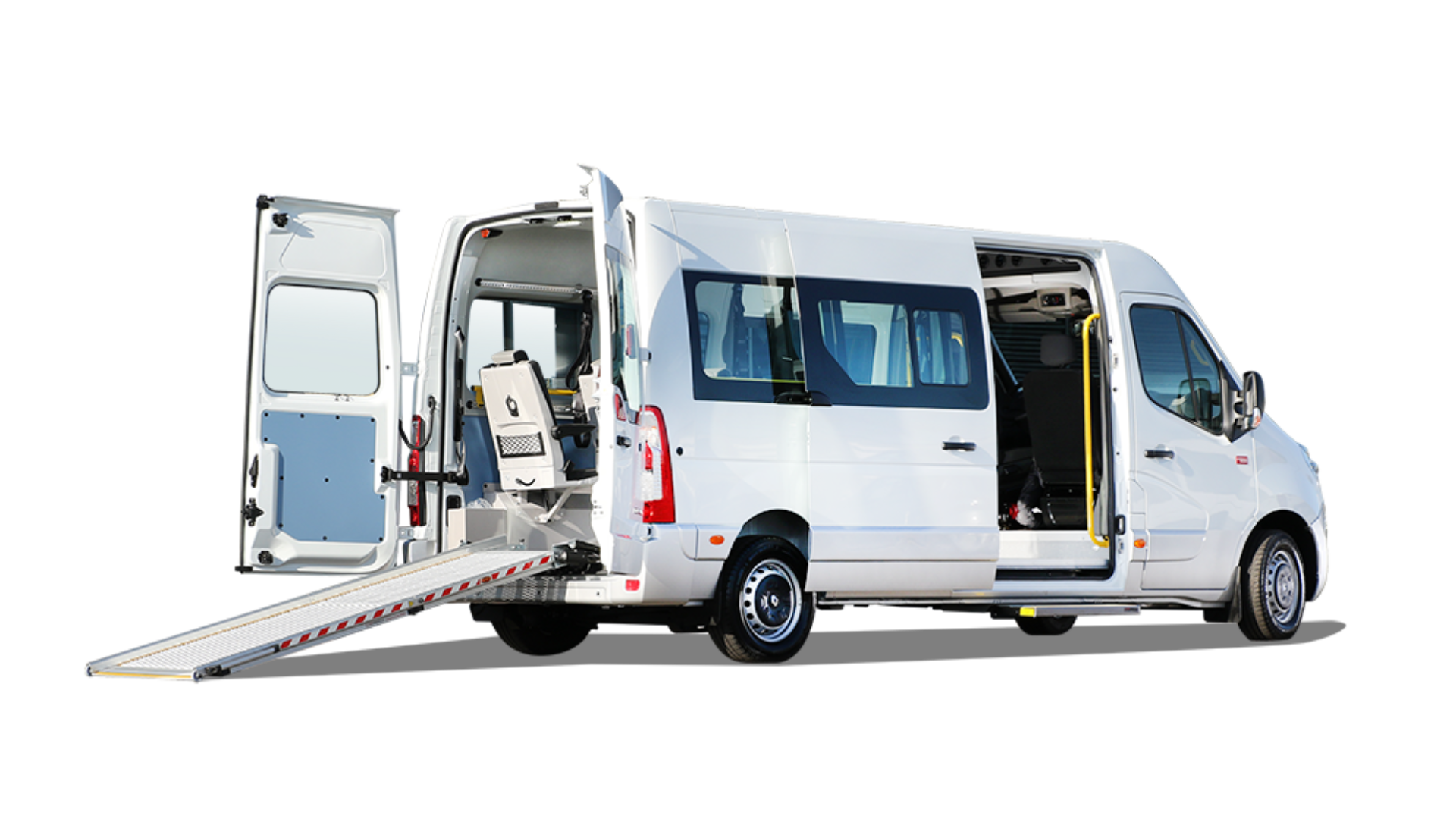 Jumper TPMR avec espace intérieur modulable et fixations fauteuils en location