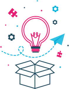 illustration boite a idee avec ampoule